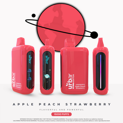 Urbar X HYDRA | 15000 Puffs - APPLE PEACH STRAWBERRY | Pack Of 1 - Urbar X Hydra