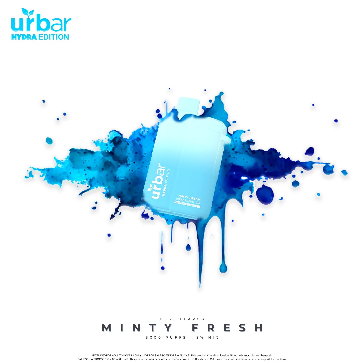 Urbar X HYDRA | 8000 Puffs - MINTY FRESH | Pack Of 1 - Urbar X Hydra