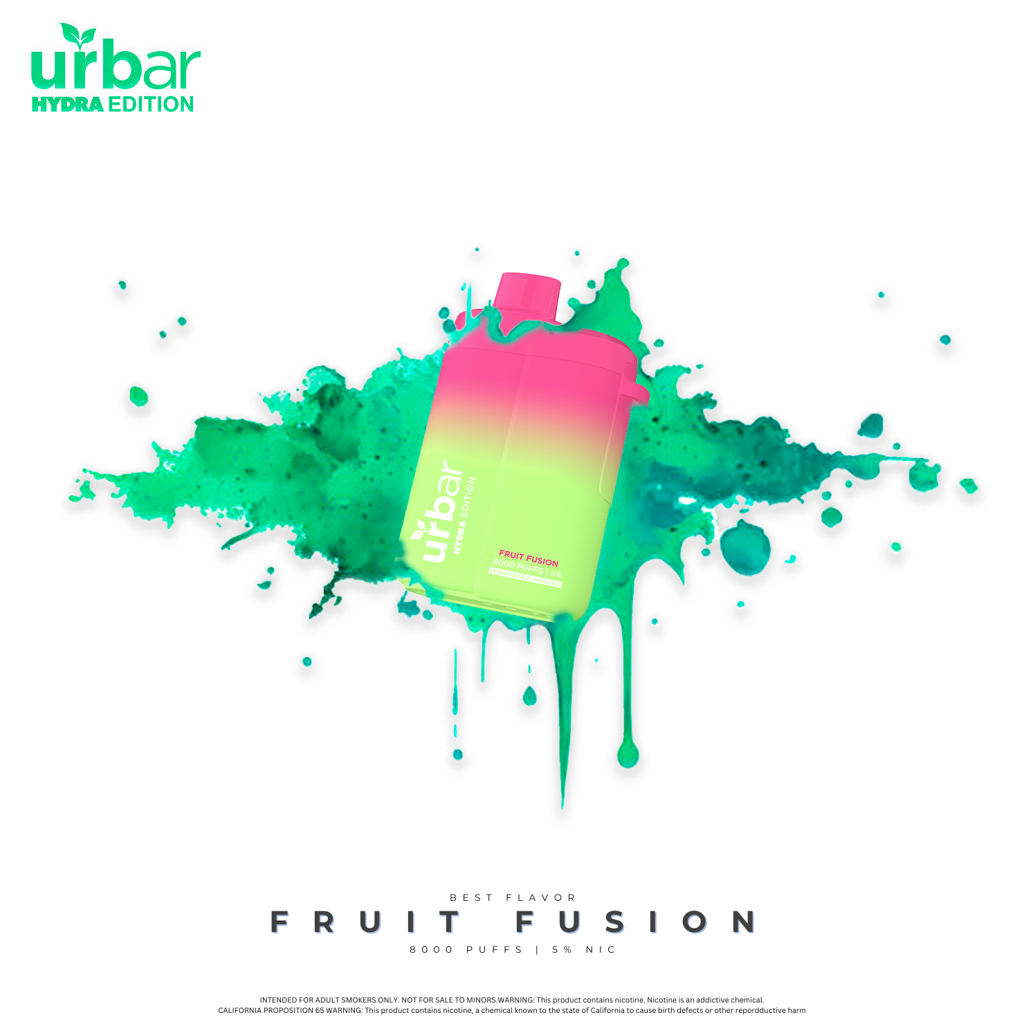 Urbar X HYDRA | 8000 Puffs - FRUIT FUSION | Pack Of 1 - Urbar X Hydra