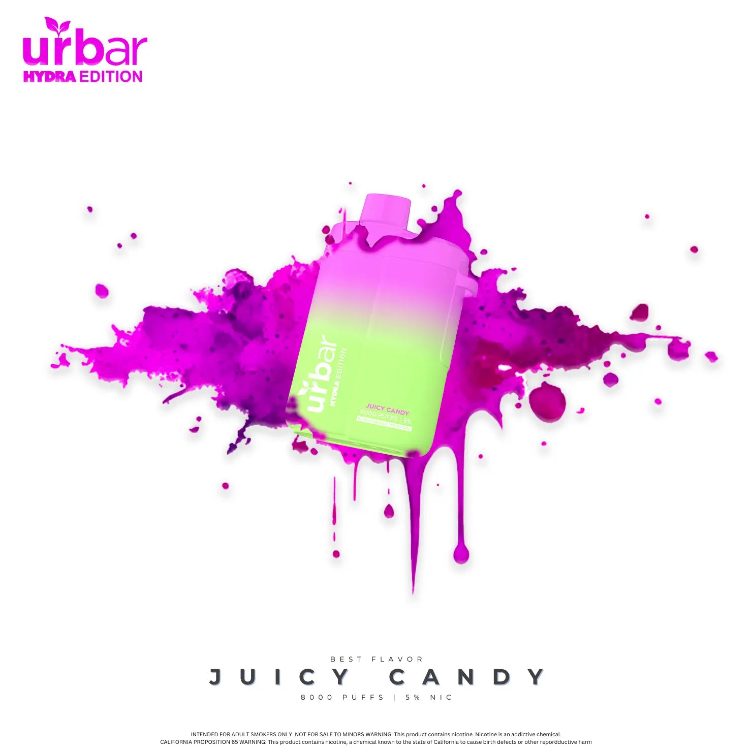 Urbar X HYDRA | 8000 Puffs - JUICY CANDY | Pack Of 1 - Urbar X Hydra