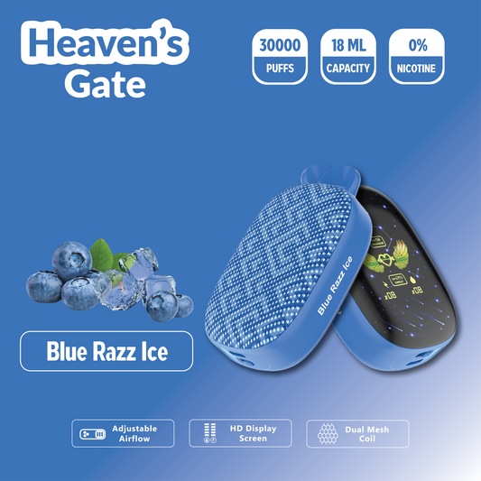 Heaven's Gate Zero Addiction | 30000 Puffs - BLUE RAZZ ICE