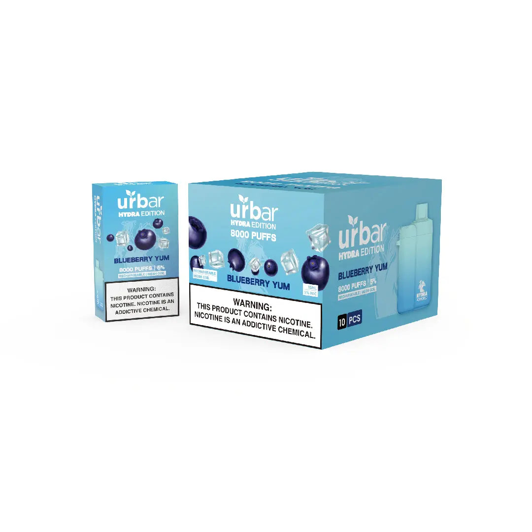 Urbar X HYDRA | 8000 Puffs - BLUEBERRY YUM | Pack Of 1 - Urbar X Hydra