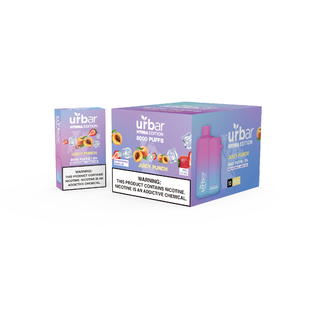 Urbar X HYDRA | 8000 Puffs - JUICY PUNCH | Pack Of 1 - Urbar X Hydra