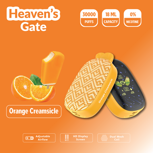 Heaven's Gate Zero Addiction | 30000 Puffs - ORANGE CREAMSICLE