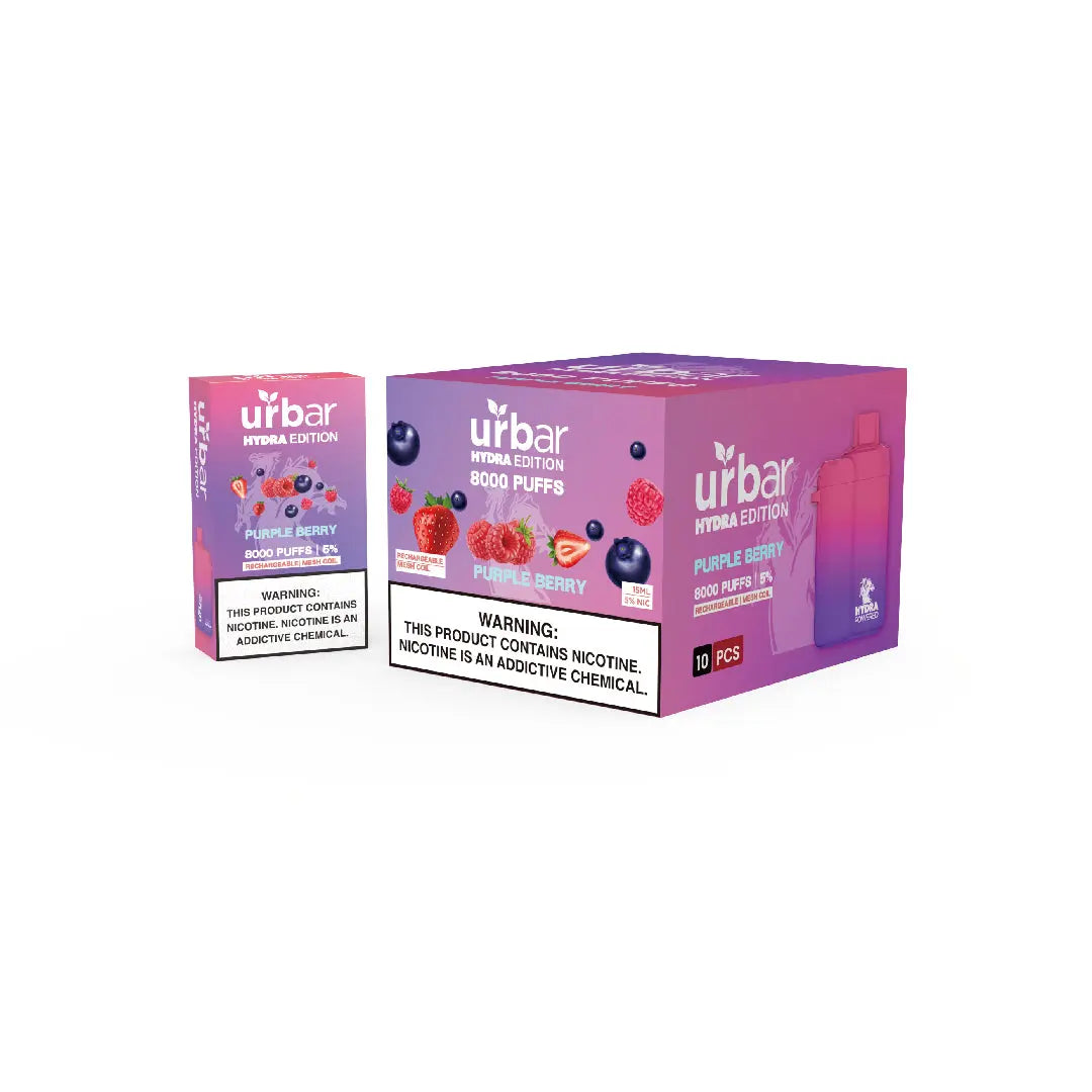 Urbar X HYDRA | 8000 Puffs - PURPLE BERRY | Pack Of 1 - Urbar X Hydra