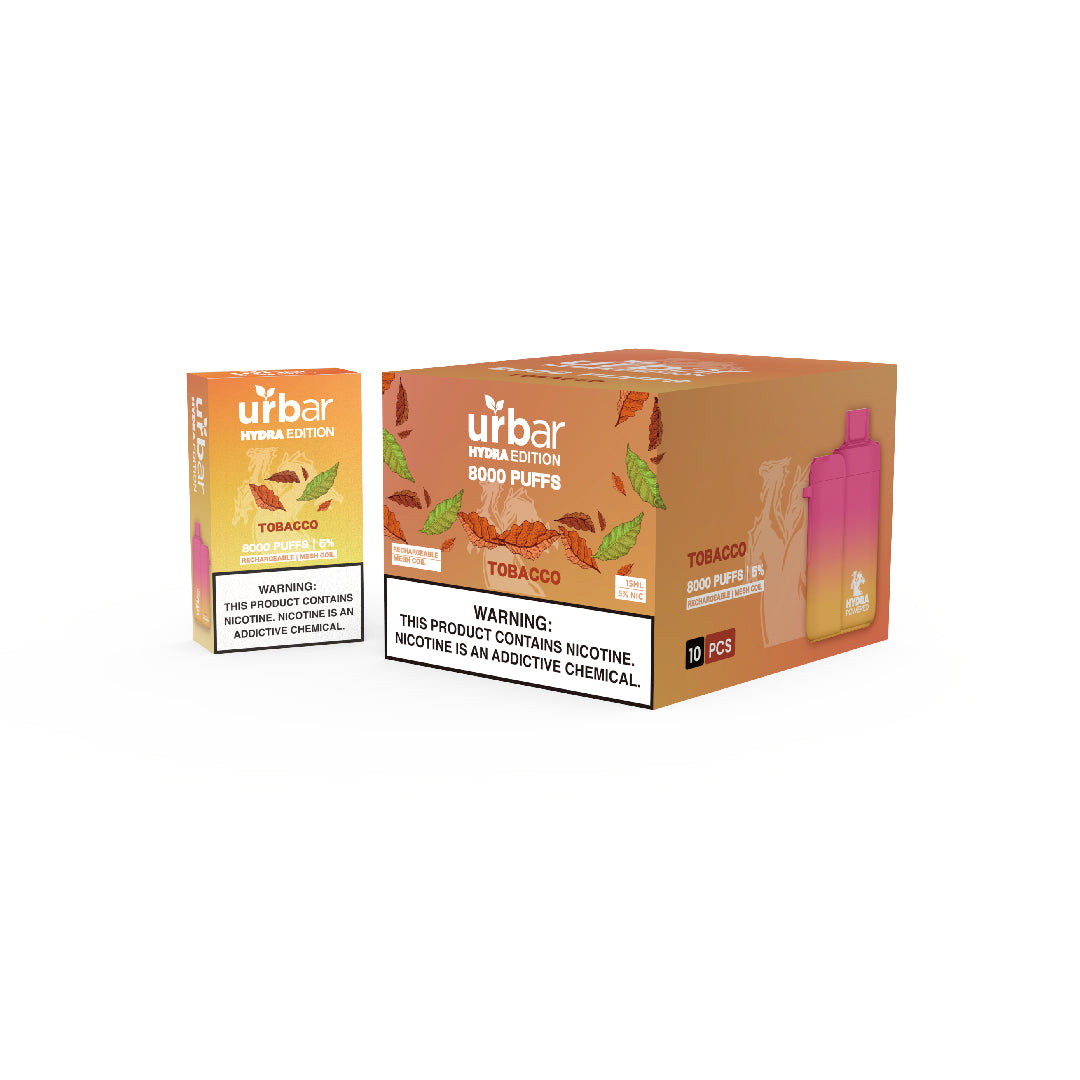 Urbar X HYDRA | 8000 Puffs - TOBACCO | Pack Of 1 - Urbar X Hydra